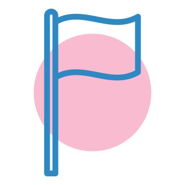 Bayrak. Web simgesi vektör illüstrasyonu