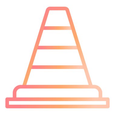 Trafik konisi. Web simgesi basit tasarım