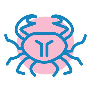 Yengeç simgesi, vektör illüstrasyonu basit tasarım