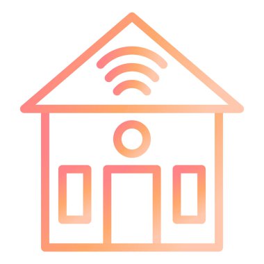 Smart House modern simge vektör çizimi 