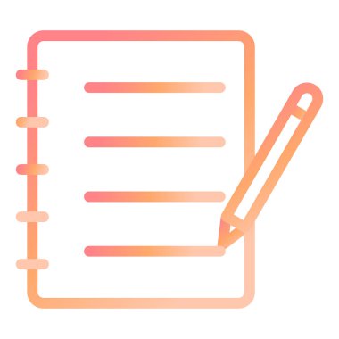 notepad web simgesi basit illüstrasyon