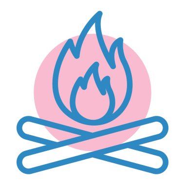 ateş alevi simgesi vektör illüstrasyon tasarımı