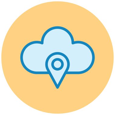 Bulut. Web simgesi basit illüstrasyon