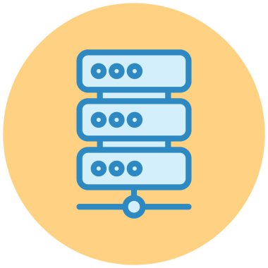 veritabanı. Web simgesi basit illüstrasyon