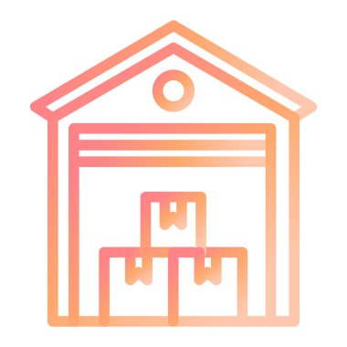 Depo vektör renk simgesi