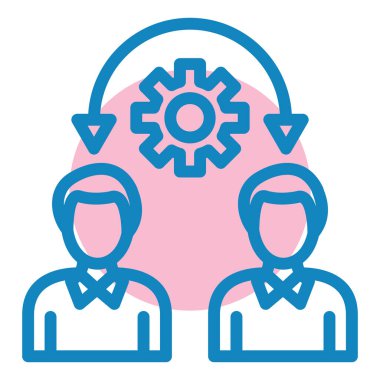 Takım çalışması. Web simgesi basit illüstrasyon