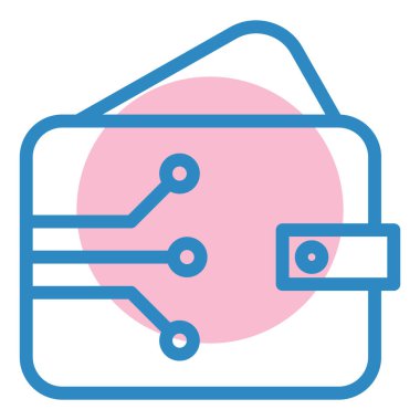 Cüzdan. Web simgesi basit illüstrasyon