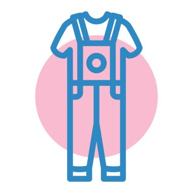 Gömlek düz vektör simgesi