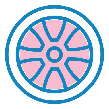 Tekerlek. Web simgesi basit tasarım
