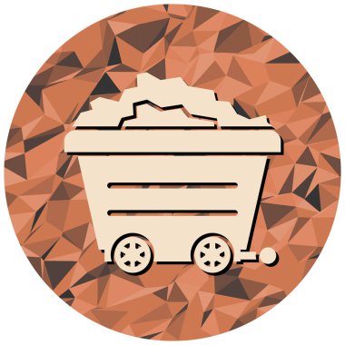 El arabası. Web simgesi basit illüstrasyon