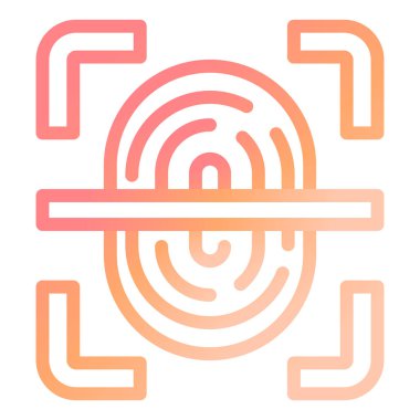 Parmak izi Tarayıcı modern simge vektör çizimi 