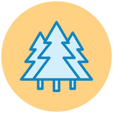 Çam ağacı. Basit resimleme