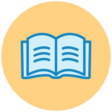 Kitap. Web simgesi basit illüstrasyon