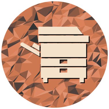 yazıcı simgesi, vektör illüstrasyonu basit tasarım