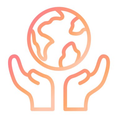 Dünya Günü. Web simgesi basit illüstrasyon