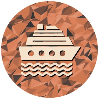 Gemi. Web simgesi basit illüstrasyon