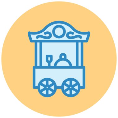 El arabası. Web simgesi basit illüstrasyon