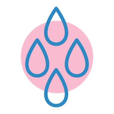 Kan damlaları ikon vektörü. İnce çizgi işareti. İzole edilmiş kontür sembolü gösterimi