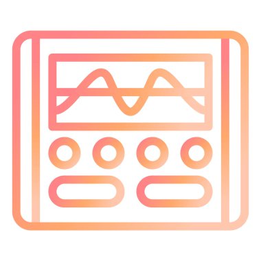 Oscilloscope modern ikon vektör çizimi 