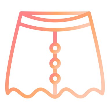 Etek vektör satırı simgesi