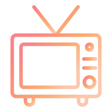 Televizyon. Web simgesi basit illüstrasyon 