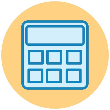 Hesap makinesi. Web simgesi basit illüstrasyon