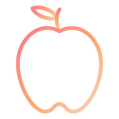 Elma. Web simgesi basit illüstrasyon 