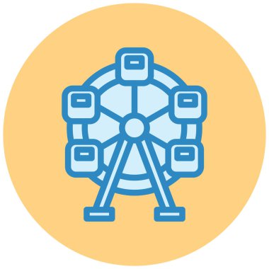 Dönme dolap. Basit resimleme