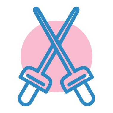 çapraz Kılıç simgesi, vektör illüstrasyonu