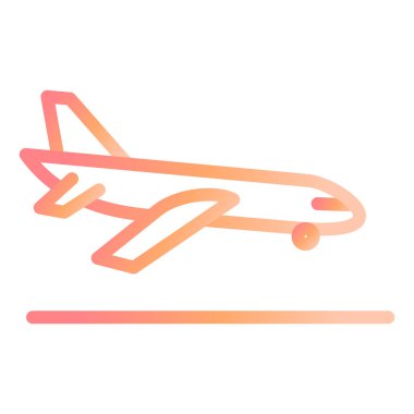 İniş modern simge vektör illüstrasyonu 