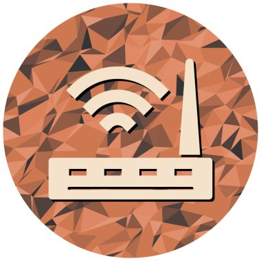 Kablosuz. Web simgesi basit illüstrasyon