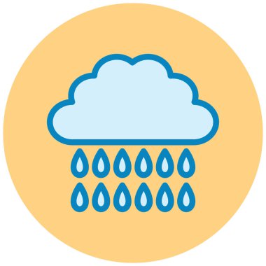 Yağmur. Web simgesi basit illüstrasyon