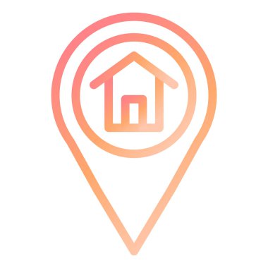 Ev Konumu Modern ikon vektör çizimi 