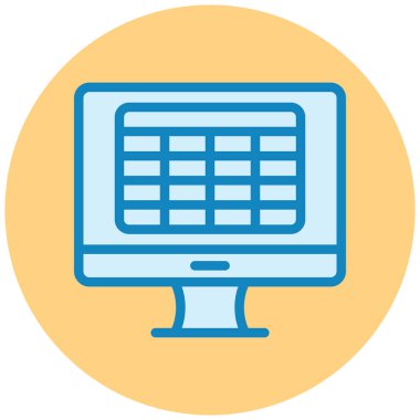 vektör lcd simgesi illüstrasyonu