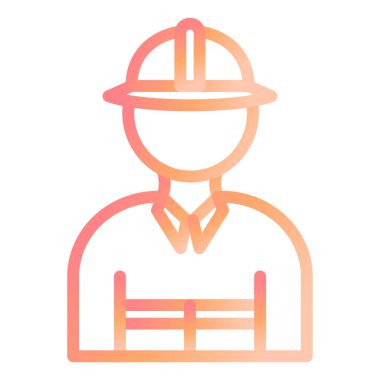 İtfaiyeci. Web simgesi basit illüstrasyon 