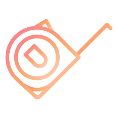 Kırmızı ve beyaz çizgi simgesinin vektör çizimi