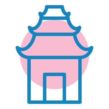 Modern yapı simgesinin vektör illüstrasyonu