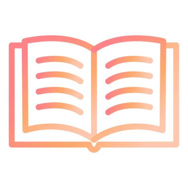 kitap modern simge vektör illüstrasyonu 