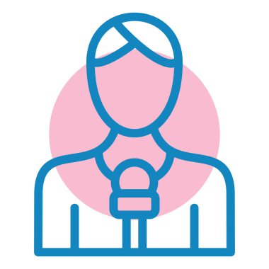 Haberler. Web simgesi basit illüstrasyon