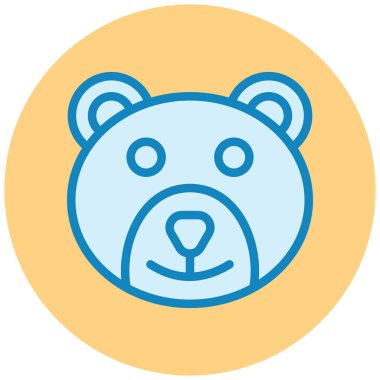 Ayı. Web simgesi basit illüstrasyon