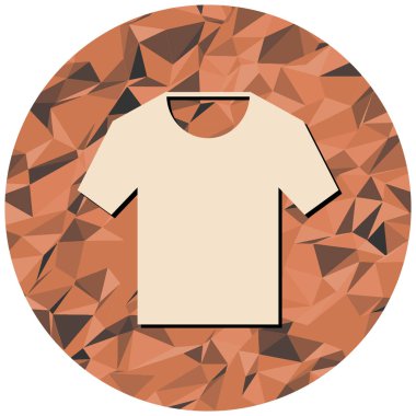 T-Shirt simgesi. düz tasarım stili.