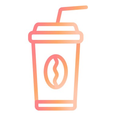 Kahve. Web simgesi basit illüstrasyon 