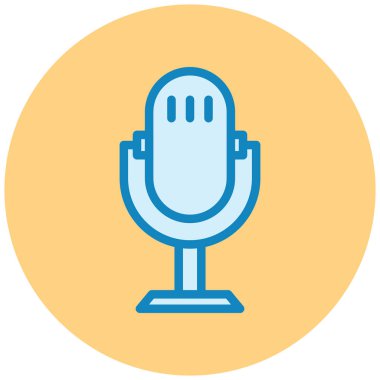 Mikrofon. Web simgesi basit tasarım