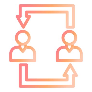 Değiş tokuş Web simgesi basit illüstrasyon 