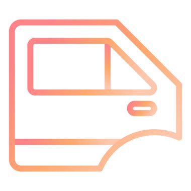 Otomobil Kapısı simgesinin vektör illüstrasyonu