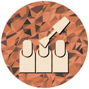 Tırnak cilası. Web simgesi