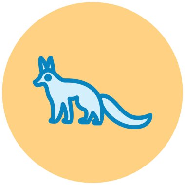 Tilki. Web simgesi basit illüstrasyon