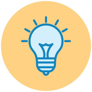 Ampul. Web simgesi basit illüstrasyon