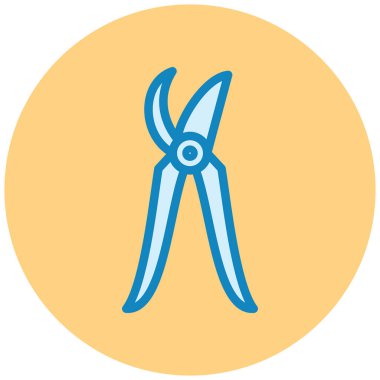 Bir makas simgesinin vektör illüstrasyonu