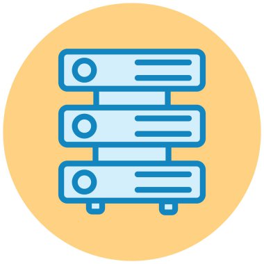 Sunucu. Web simgesi basit illüstrasyon